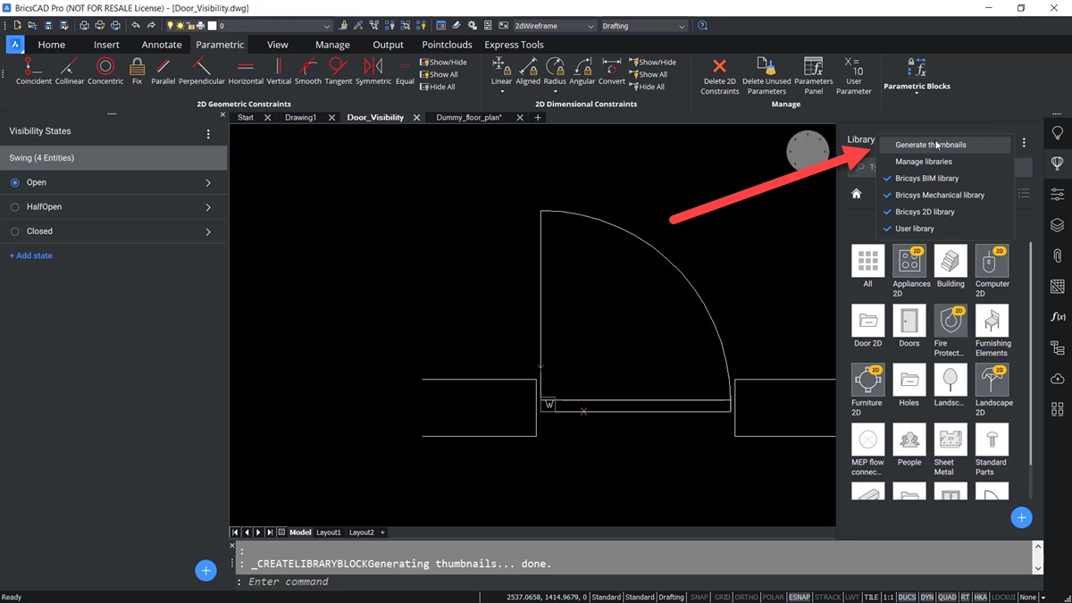 Create Parametric CAD Blocks in BricsCAD